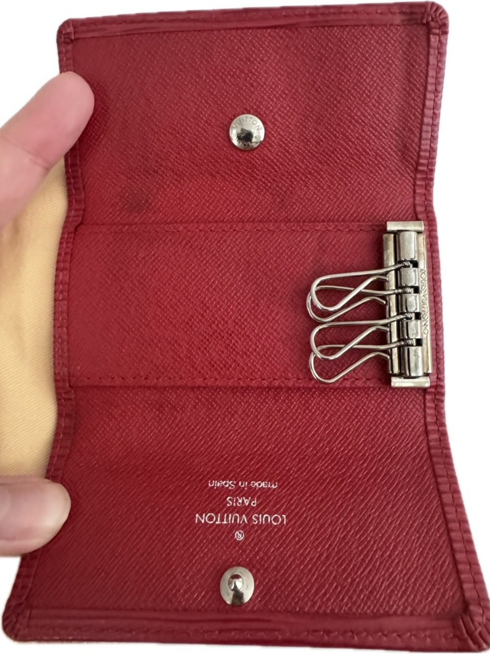 Louis Vuitton Red Epi Leather Multi Key Holder